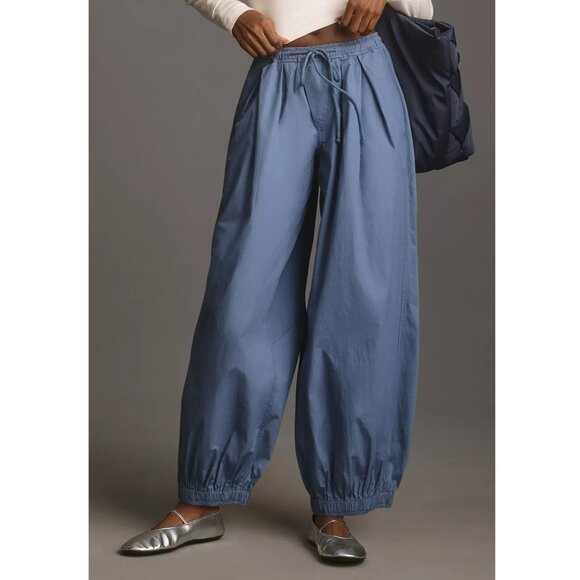 Anthropologie Pants - By Anthropologie The Mossa Parachute Pants Blue Medium Petite MP